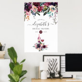 ボルドーワインテイスティングブライダルシャワーへようこそ ポスター (ホームオフィス)