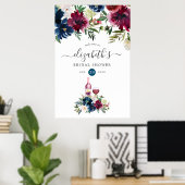 ボルドーワインテイスティングブライダルシャワーへようこそ ポスター (ホームオフィス)