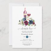 ボルドーワインテイスティングブライダルシャワー 招待状 (正面)