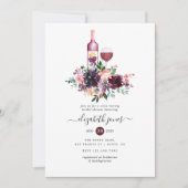 ボルドーワインテイスティングブライダルシャワー 招待状 (正面)