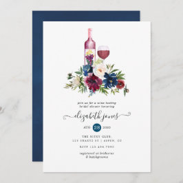 ボルドーワインテイスティングブライダルシャワー 招待状