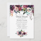 ボルドーワインブライダルシャワーバイメール 招待状 (正面)