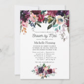 ボルドーワインブライダルシャワーバイメール 招待状 (正面)