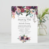 ボルドーワインブライダルシャワーバイメール 招待状 (スタンド正面)