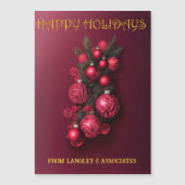 ボルドー伝統的ハッピーホリデイズカード (正面)