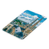 ボルドー写真ヴィンテージ マグネット (左側)