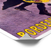 ボルドー学生会議お祝いヴィンテージ ポスター (角)