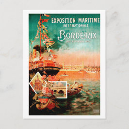 ボルドー市港，フランス，観光客船，ヴィンテージ ポストカード