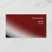 ボルドー素晴らしホワイトブラックシェードとレイ 名刺 (裏面)