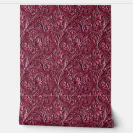 ボルドー素朴工具レザー 壁紙