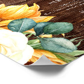 ボルドー カントリー ひまわり | 木製のシグネチャードリンク ポスター (角)