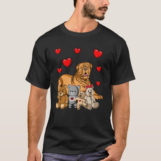 ボルドー・ドッグの可愛い玩具 Tシャツ (正面)