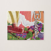 ボルドー・フランスヴィンテージワイン旅行ポスター ジグソーパズル (横)