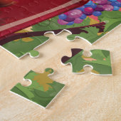 ボルドー・フランスヴィンテージワイン旅行ポスター ジグソーパズル (側面)