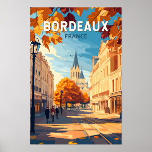 ボルドー フランス ブドウ畑 旅行 アート ヴィンテージ ポスター