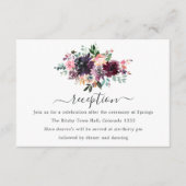 ボルドー – ブルゴーニュフローラウェディングレセプション エンクロージャーカード (正面)