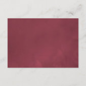 ボルドー – ブルゴーニュフローラウェディングレセプション エンクロージャーカード (裏面)