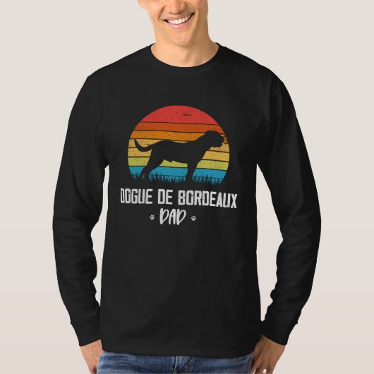 ボルドー・マスティフのパパ 復古 ヴィンテージ Tシャツ (正面)