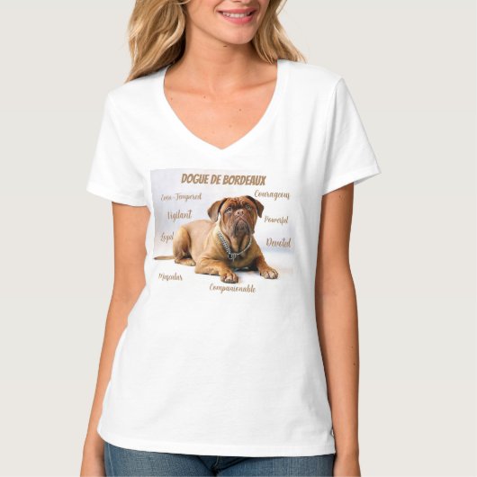 ボルドー・マスティフの個性Tシャツ Tシャツ (正面)