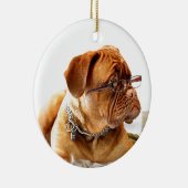ボルドー・マスティフ、マスティフ・ボルドーフランスの・ギフト セラミックオーナメント (右)