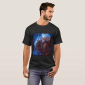 ボルドー・マスティフ 宇宙 Tシャツ (正面フル)