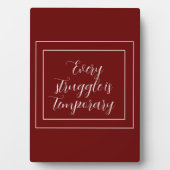 ボルドー・レッドすべての闘争は一時的である フォトプラーク (正面)