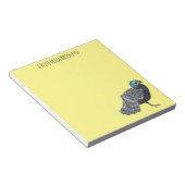 ボルネアンクジャク – キジ鳥の漫画イラストレーション ノートパッド (アングル)