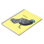 ボルネアンクジャク – キジ鳥の漫画イラストレーション ノートブック (左側)