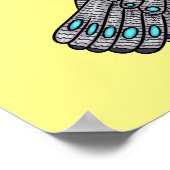 ボルネアンクジャク – キジ鳥の漫画イラストレーション ポスター (角)