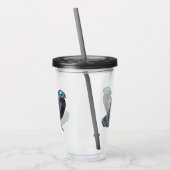ボルネオのクジャクサイコウのイラスト アクリルタンブラー (左)