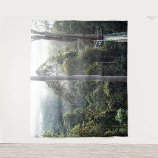 ボルネオの熱帯雨林ジャングル樹叢風景背景 タペストリー (正面)