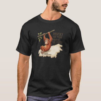 ボルネオオランウータンカリマンタン地図保護Tシャツ Tシャツ