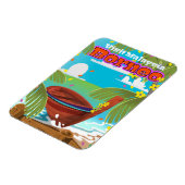 ボルネオ島の休日の旅行ポスター。 マグネット (左側)