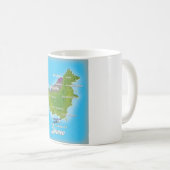 ボルネオ島の地図 コーヒーマグカップ (正面右)