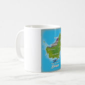 ボルネオ島の地図 コーヒーマグカップ (正面左)