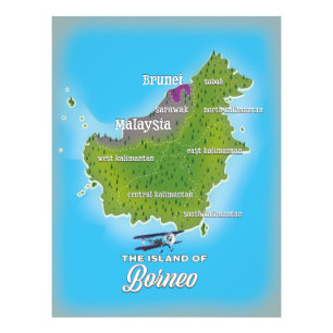 ボルネオ島地図 フォトプリント