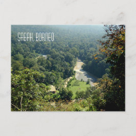 ボルネオ熱帯雨林ジャングルエアリアルビュー写真 ポストカード