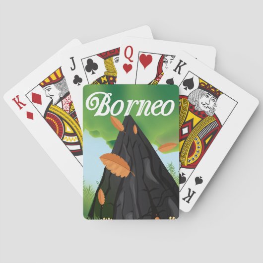 ボルネオ熱帯雨林旅行ポスター トランプ (裏面)
