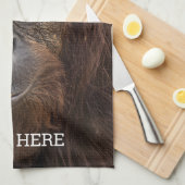 ボルネオ・オランウータン美しい写真 キッチンタオル (四つ折り)