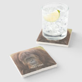 ボルネオ・オランウータン美しい写真 ストーンコースター (横)