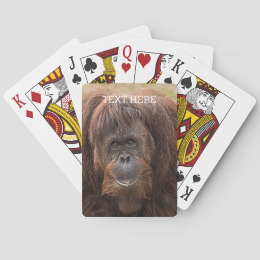 ボルネオ・オランウータン美しい写真 トランプ (裏面)