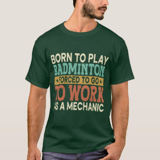 ボルノがバドミントンを強制的にやらされるスポーツ選手 冗談 Tシャツ
