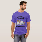 ボルノの輝きでも今日は怠け者のユニコーンの贈り物 Tシャツ (正面フル)
