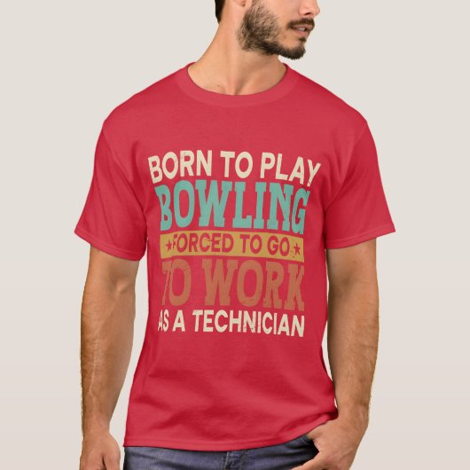 ボルノ遊ボーリング強制スポーツ選手ギフト Tシャツ (正面)