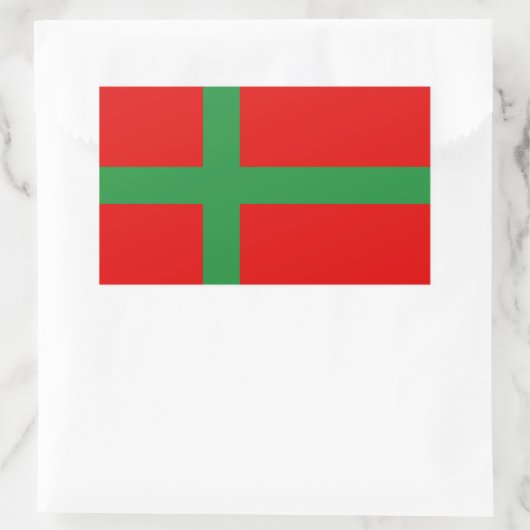 ボルホルムデンマーク国旗の地域県の記号 長方形シール (バッグ)