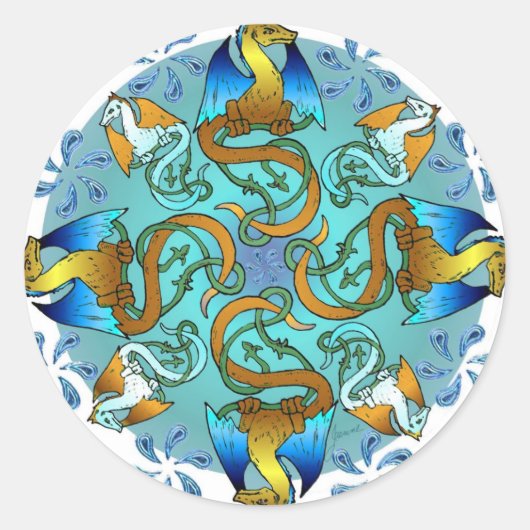 ボルホルムブルースステッカー ラウンドシール (正面)