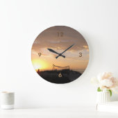 ボルボールビーチサンセット ラージ壁時計 (ホーム)