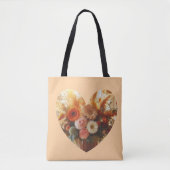 ボルロミングハートフルプリントトートバッグ トートバッグ (正面)