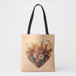 ボルロミングハートフルプリントトートバッグ トートバッグ