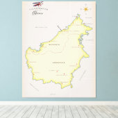 ボル図解入りの、写真付きのネオの地図 キャンバスプリント (インサイチュ (ウッドフロア))